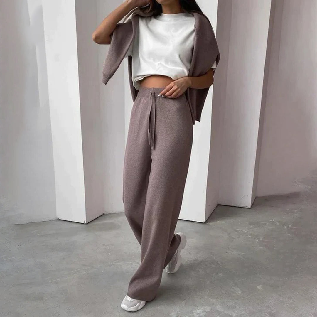 Conjunto de suéter y pantalón de punto suave I Ideal para el invierno