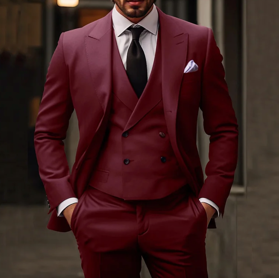 Traje de Hombre de Tres Piezas con Blazer Chaleco y Pantalones I Ideal para Todas las Estaciones