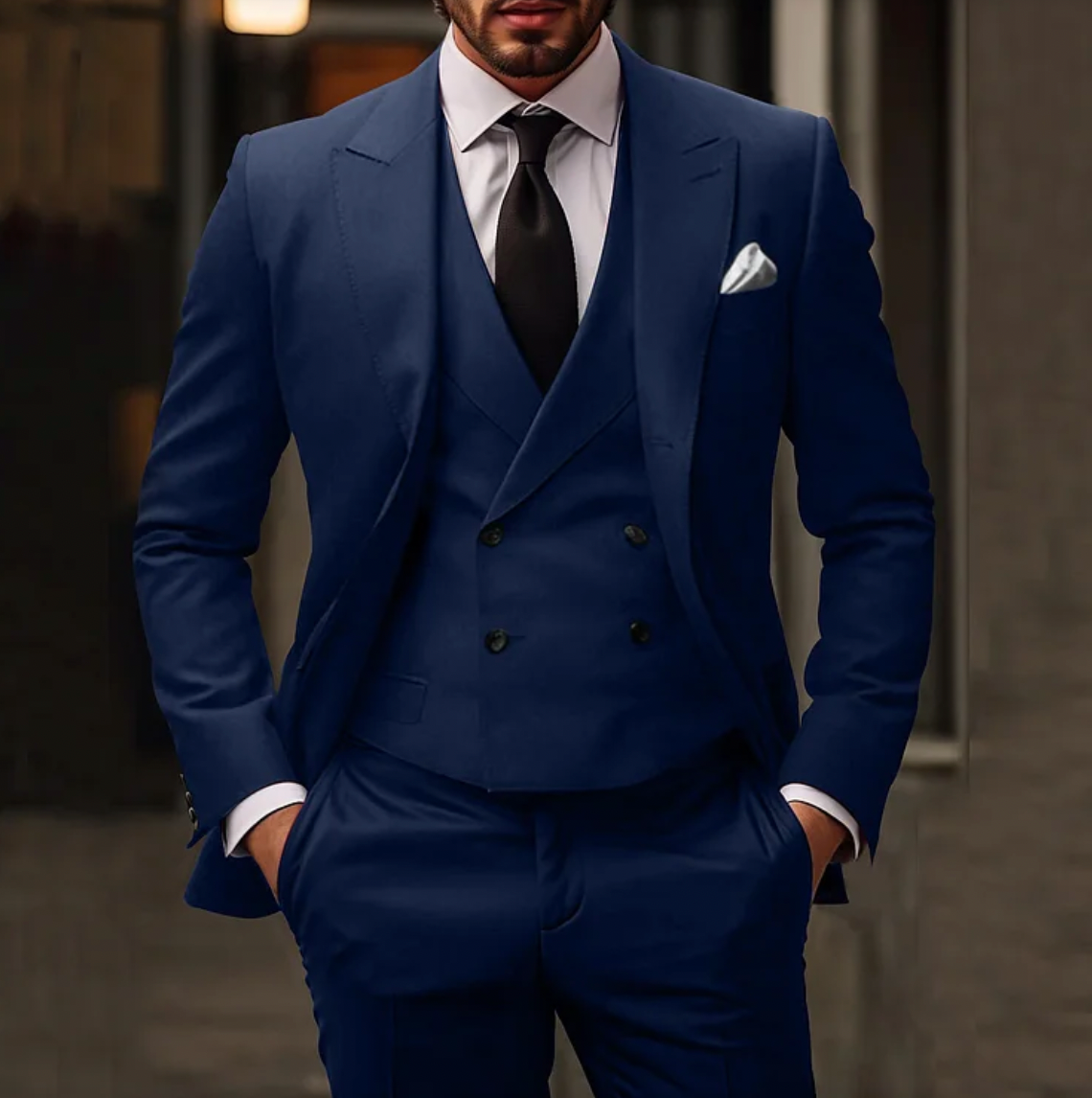 Traje de Hombre de Tres Piezas con Blazer Chaleco y Pantalones I Ideal para Todas las Estaciones