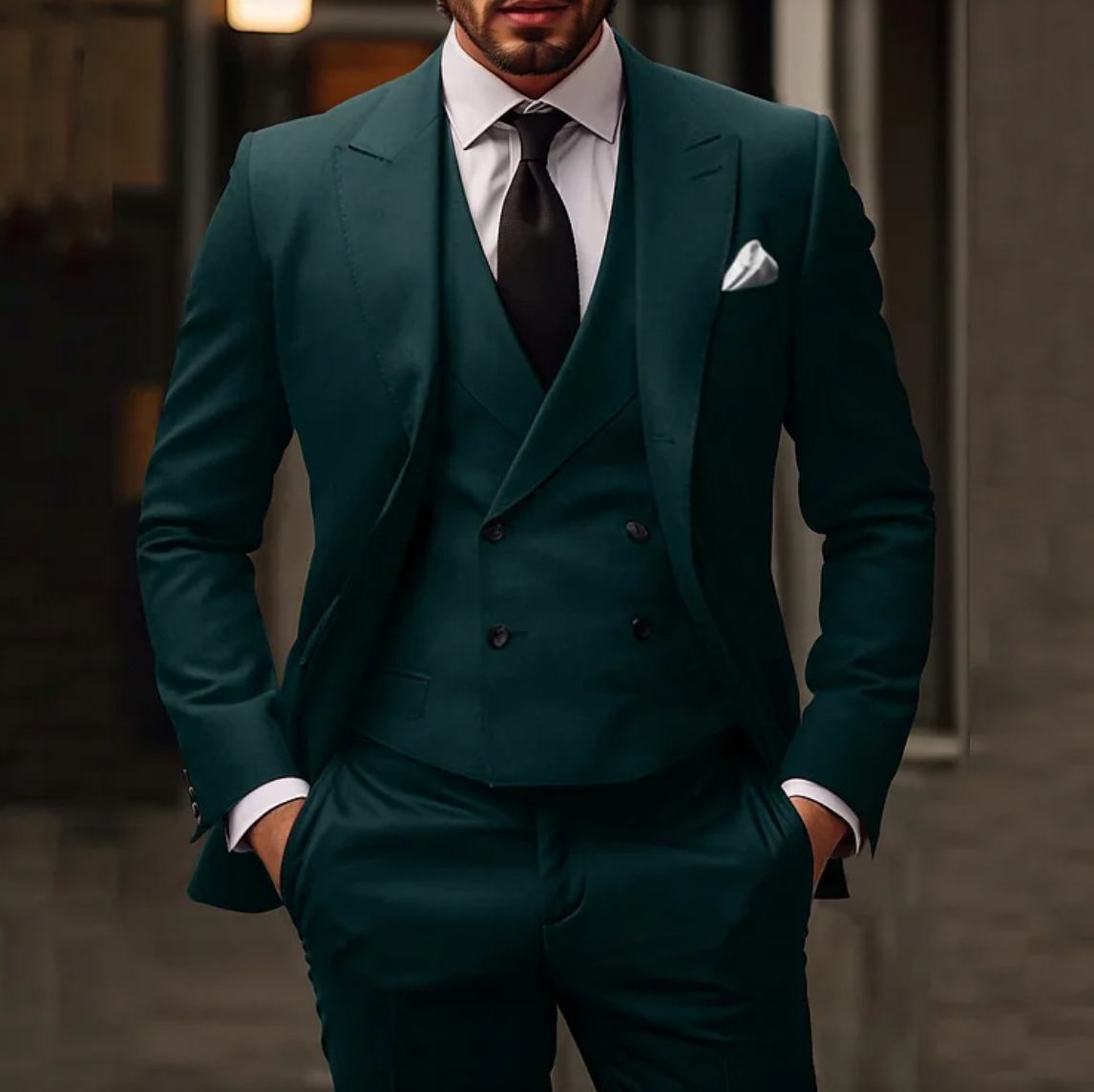 Traje de Hombre de Tres Piezas con Blazer Chaleco y Pantalones I Ideal para Todas las Estaciones
