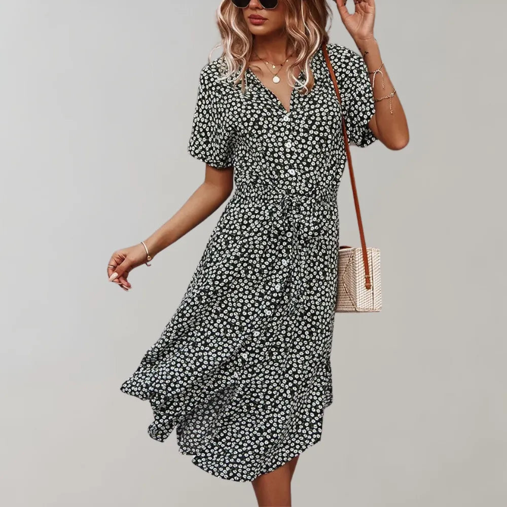 Vestido Midi Ligero con Ajuste Fluido | Ideal para Primavera y Verano