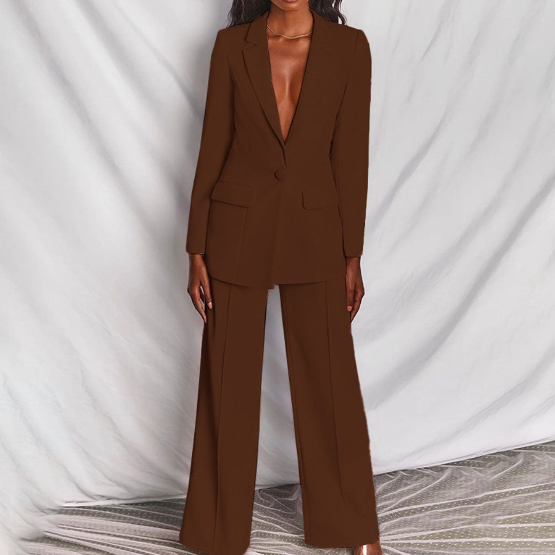 Conjunto de Blazer y Pantalón para Mujer | Ideal para Primavera y Otoño