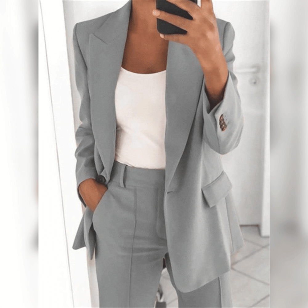 Traje de Blazer y Pantalón para Mujer | Ideal para Primavera y Otoño