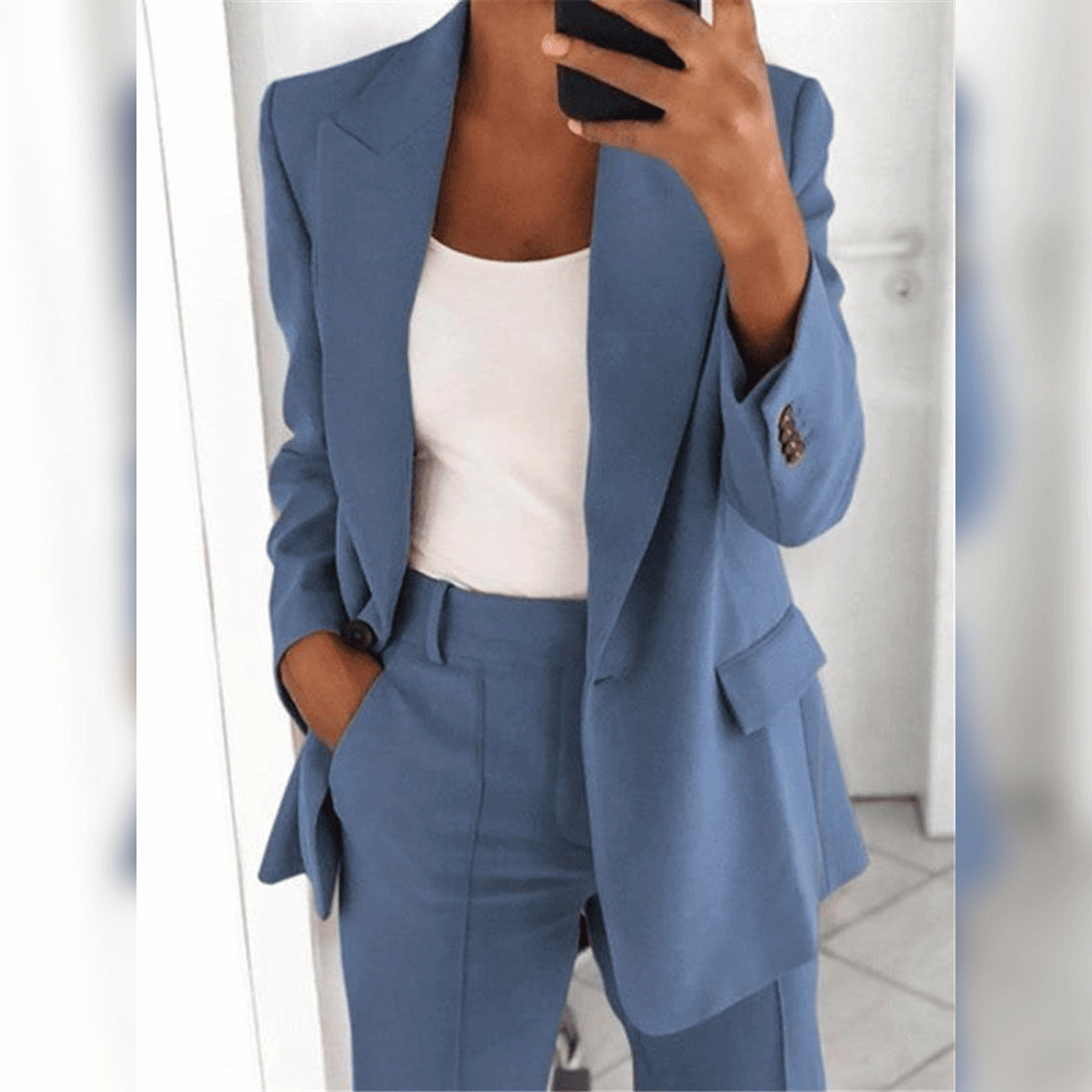 Traje de Blazer y Pantalón para Mujer | Ideal para Primavera y Otoño