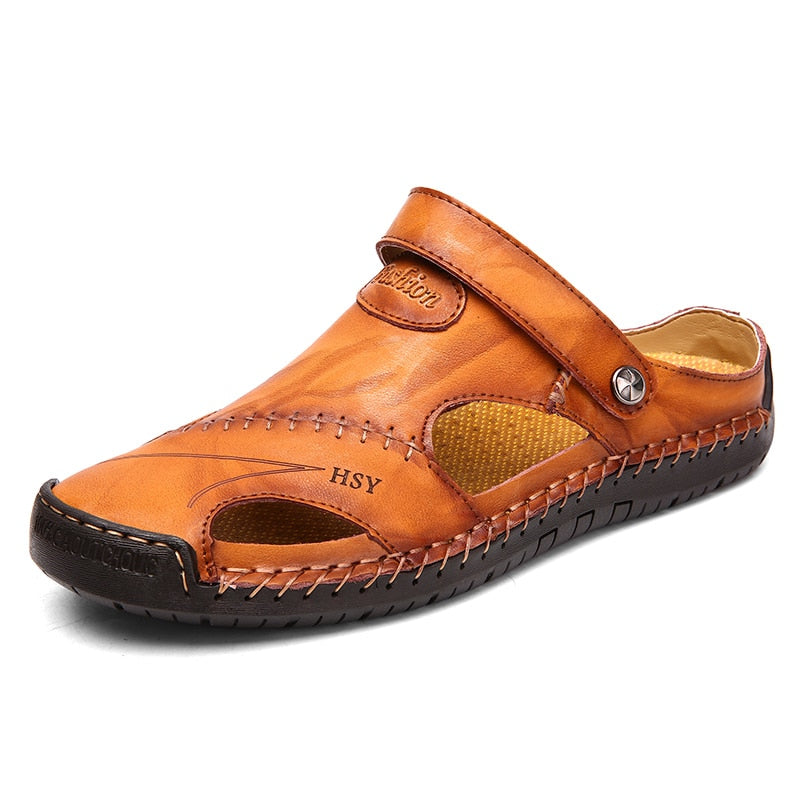 Sandalias de Cuero Hechas a Mano para Hombre con Diseño Transpirable I Ideales para el Verano