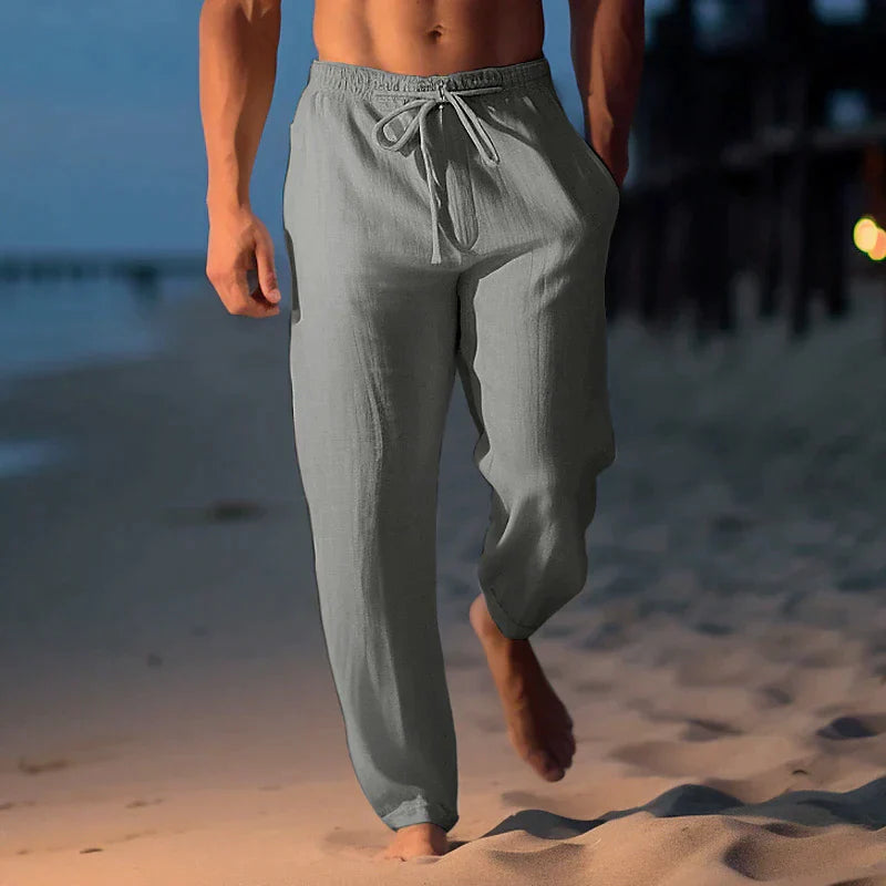 Pantalones Ligeros de Lino con Tejido Transpirable para Hombres | Ideal para Verano
