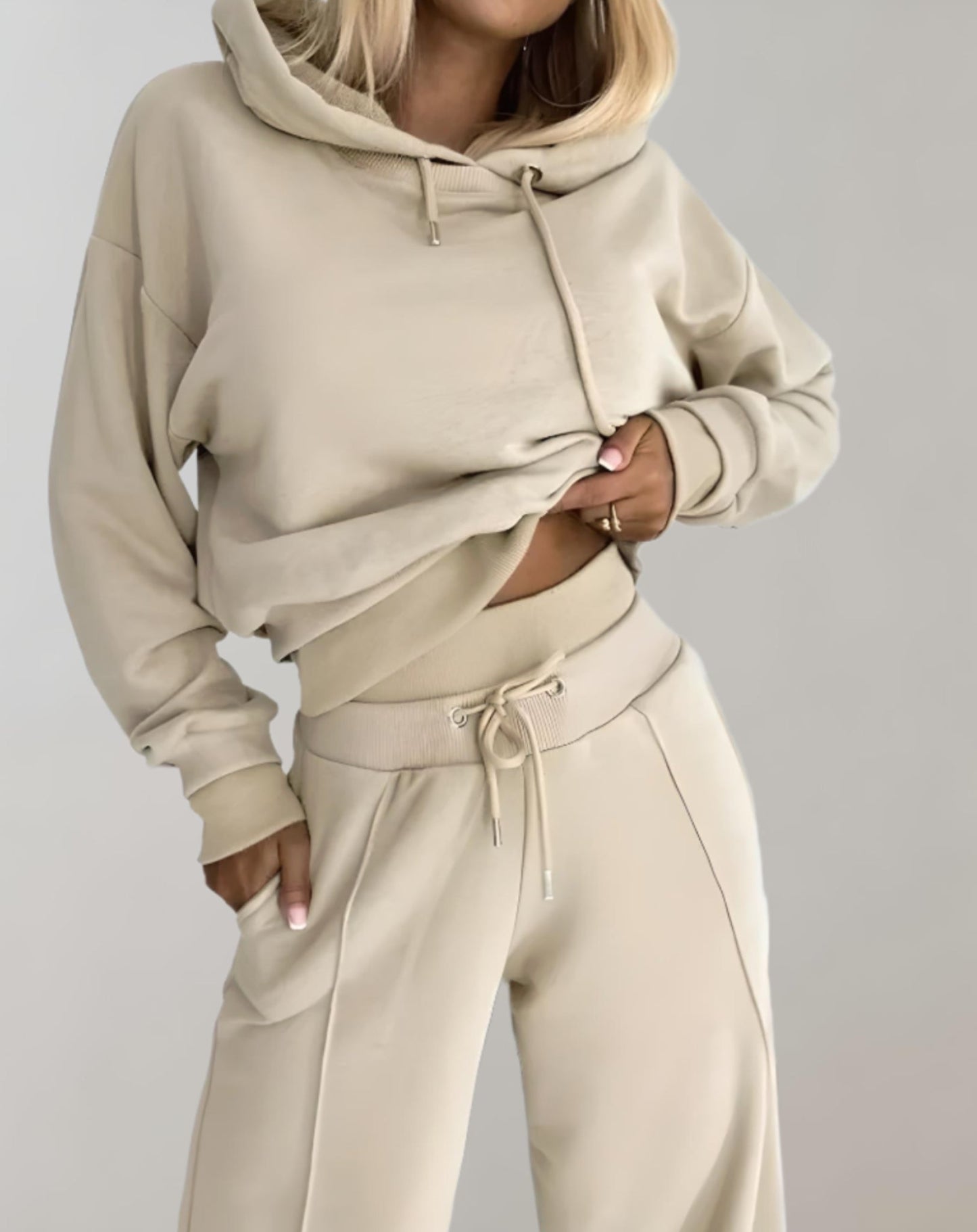 Conjunto elegante de dos piezas con pantalones ajustados I Ideal para primavera y otoño