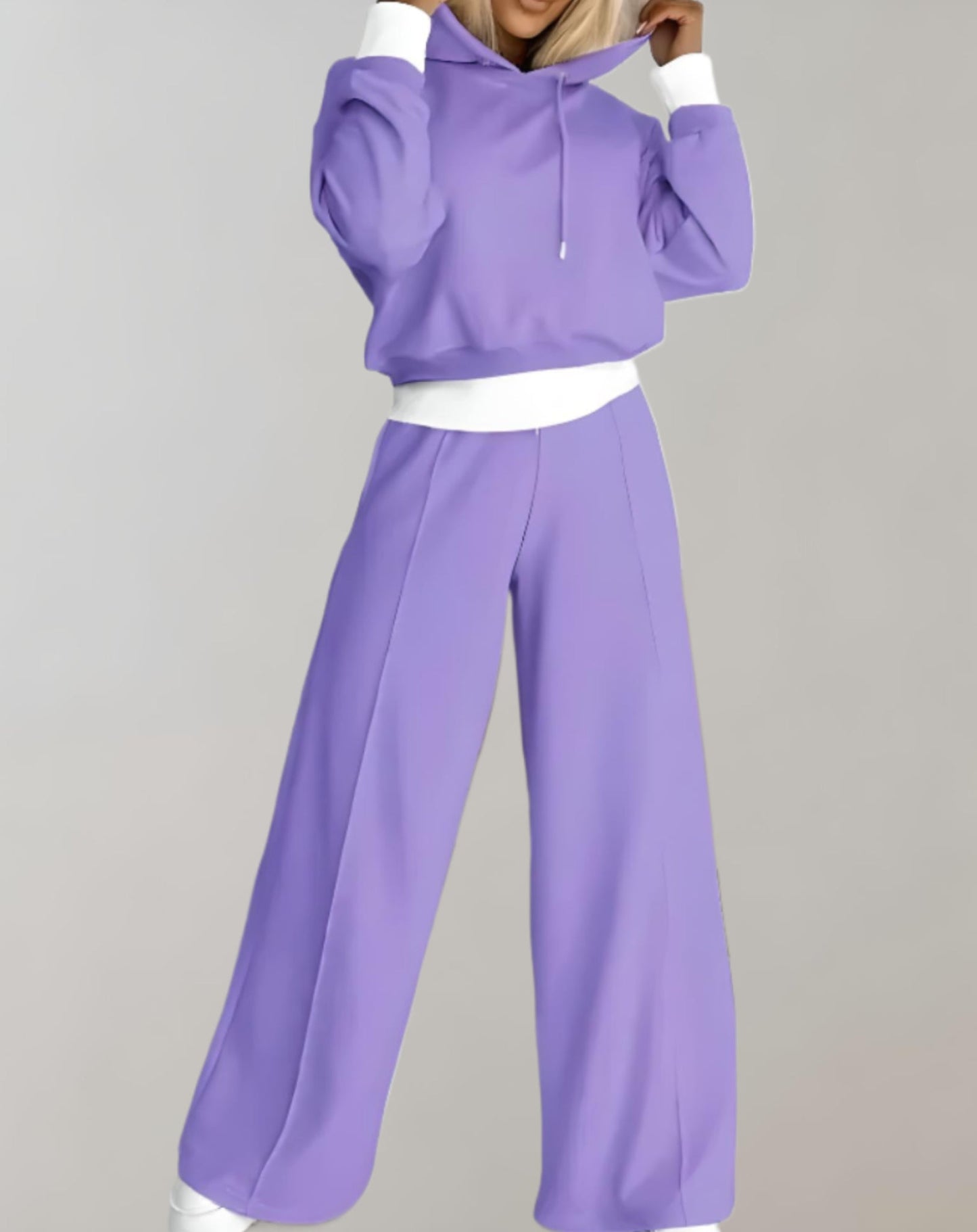 Conjunto elegante de dos piezas con pantalones ajustados I Ideal para primavera y otoño