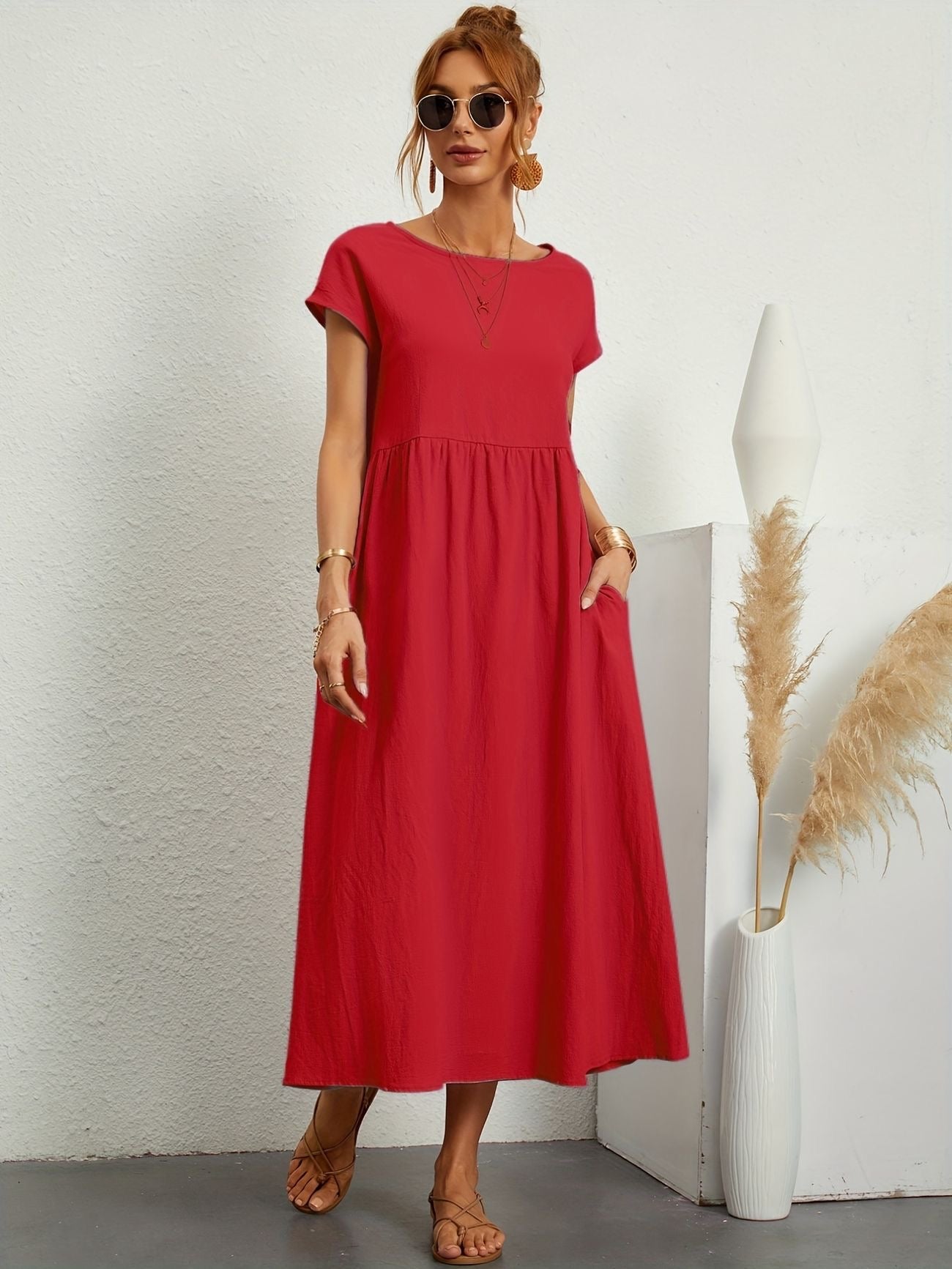 Vestido Midi con Ajuste Elegante y Tela Suave | Ideal para Primavera y Verano