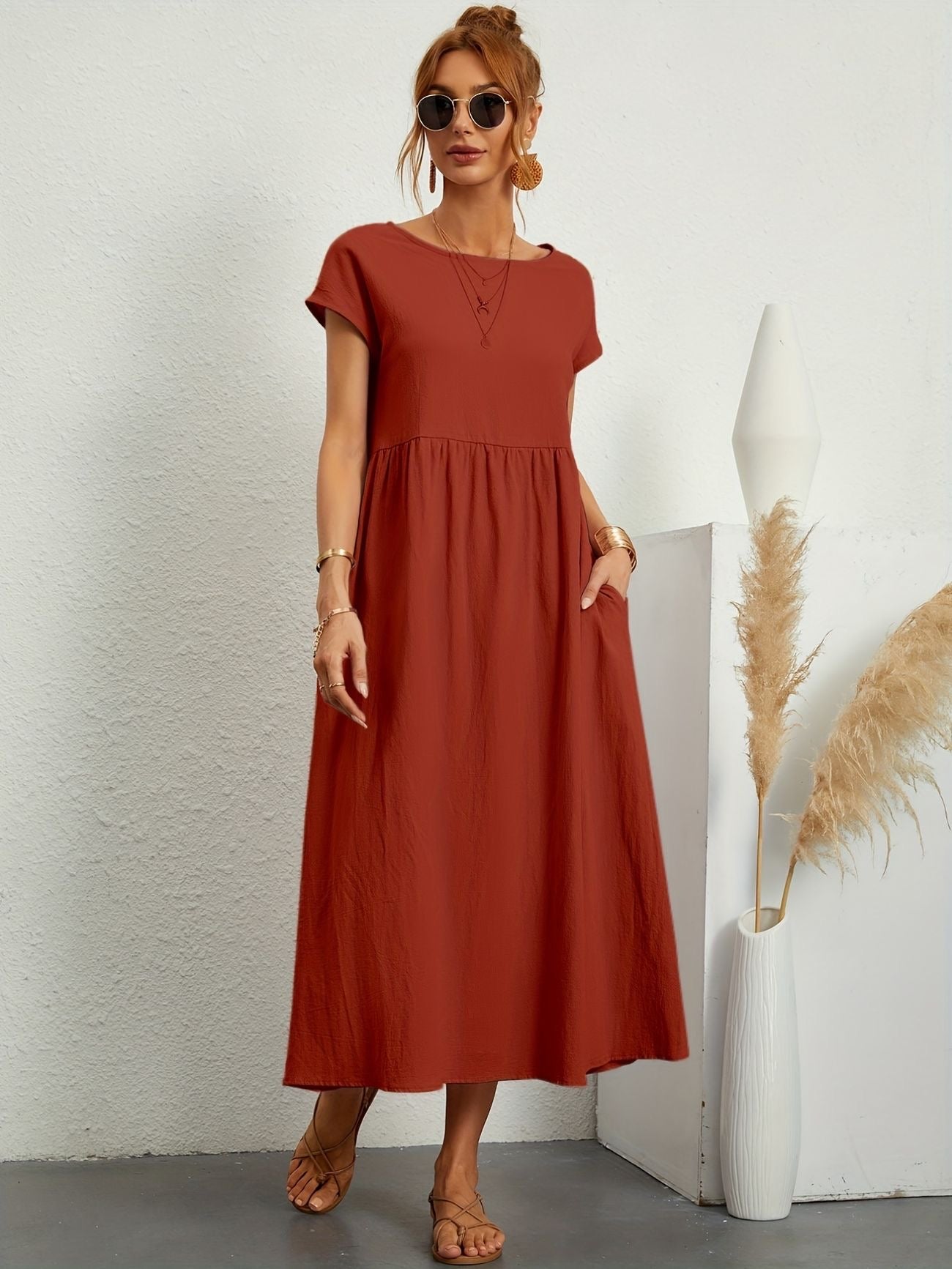 Vestido Midi con Ajuste Elegante y Tela Suave | Ideal para Primavera y Verano