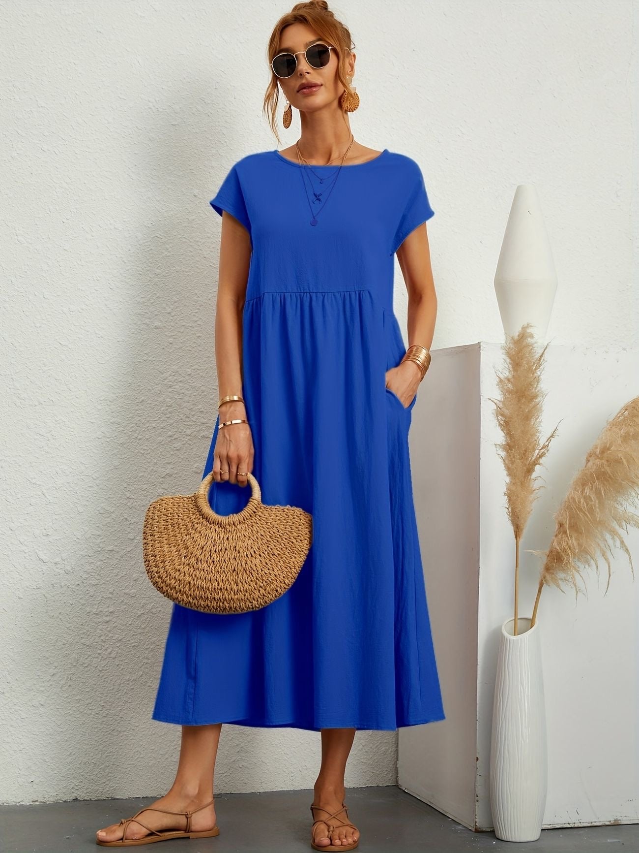 Vestido Midi con Ajuste Elegante y Tela Suave | Ideal para Primavera y Verano