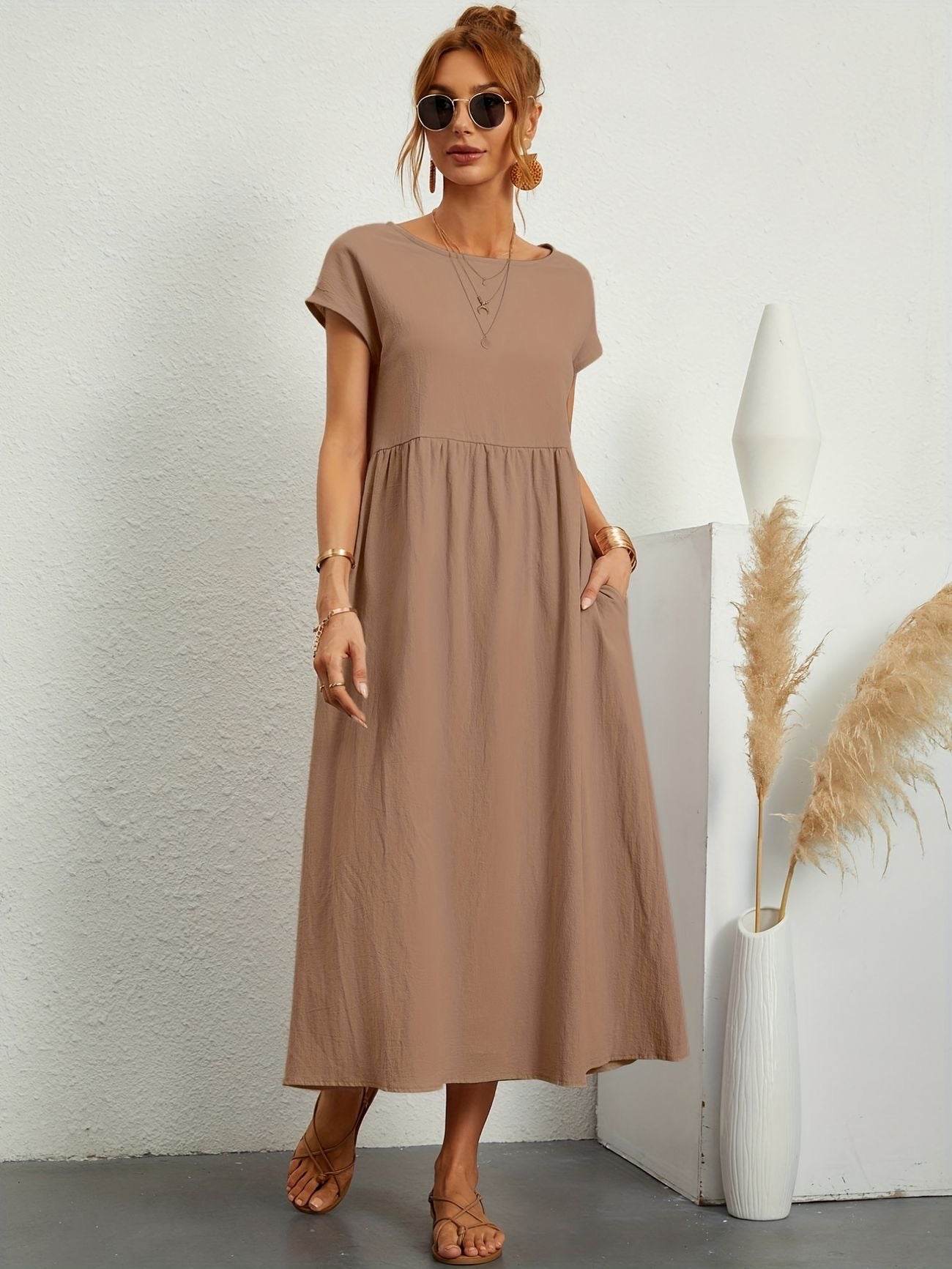 Vestido Midi con Ajuste Elegante y Tela Suave | Ideal para Primavera y Verano