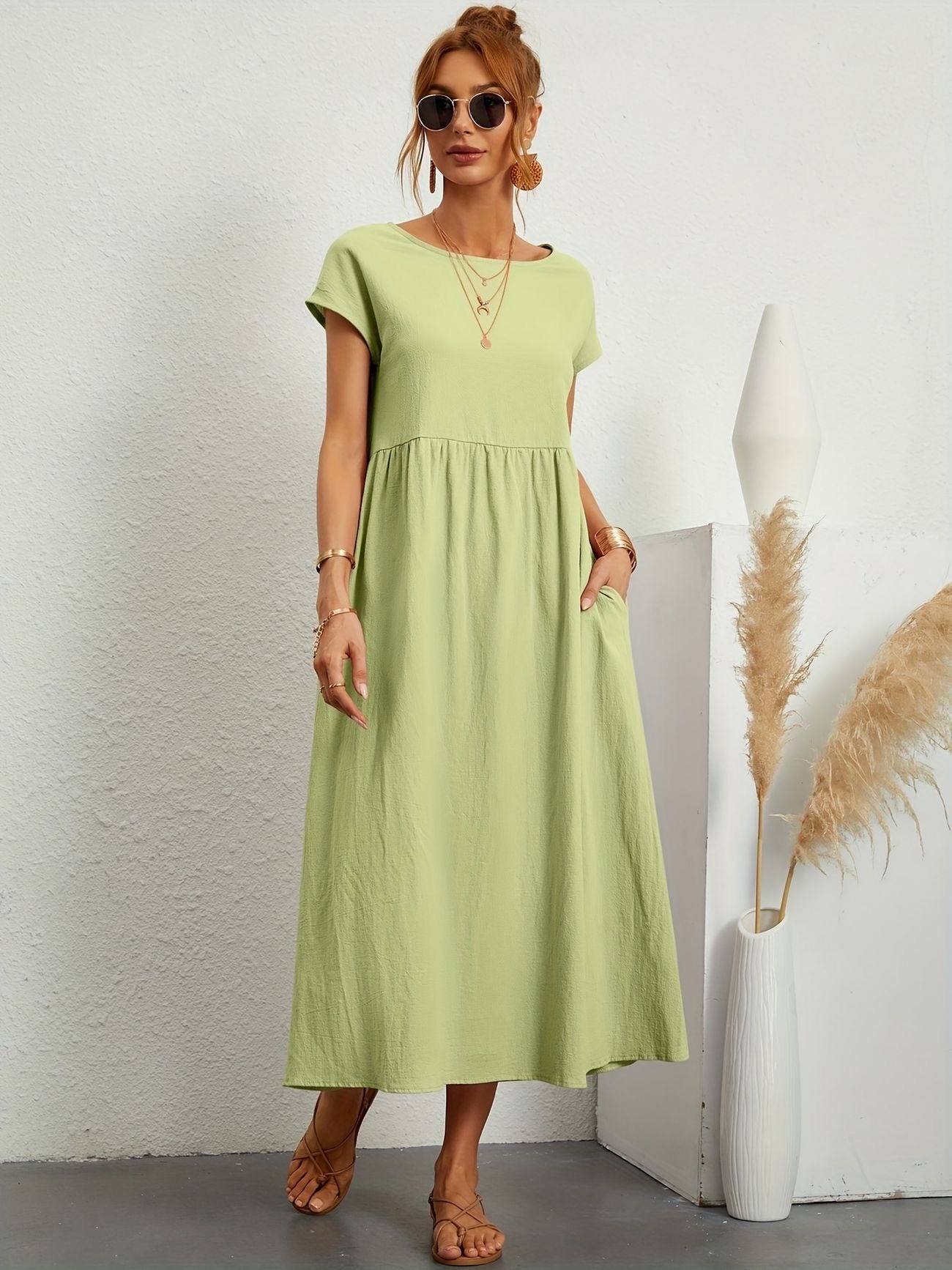 Vestido Midi con Ajuste Elegante y Tela Suave | Ideal para Primavera y Verano