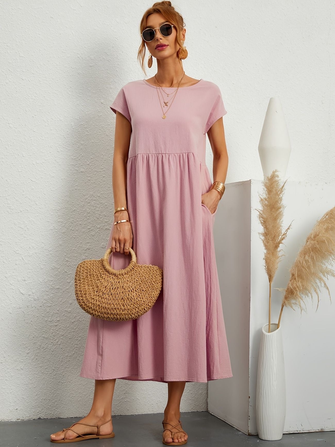 Vestido Midi con Ajuste Elegante y Tela Suave | Ideal para Primavera y Verano