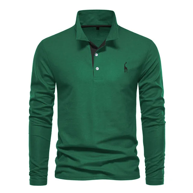 Camisa Polo de Manga Larga para Hombre con Tejido Transpirable | Ideal para Primavera y Otoño