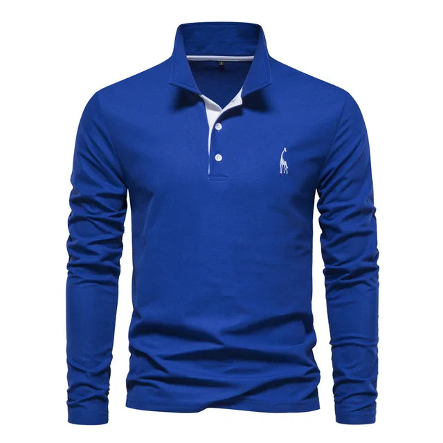 Camisa Polo de Manga Larga para Hombre con Tejido Transpirable | Ideal para Primavera y Otoño