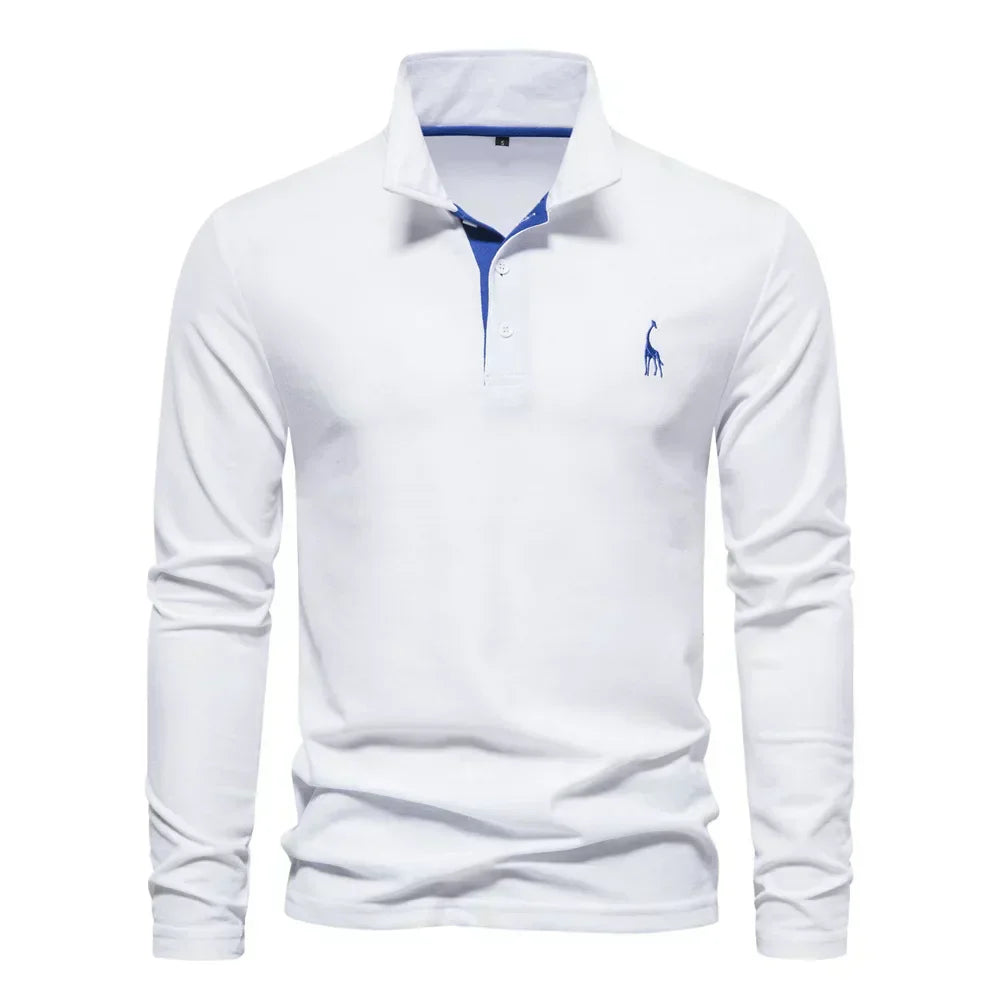 Camisa Polo de Manga Larga para Hombre con Tejido Transpirable | Ideal para Primavera y Otoño