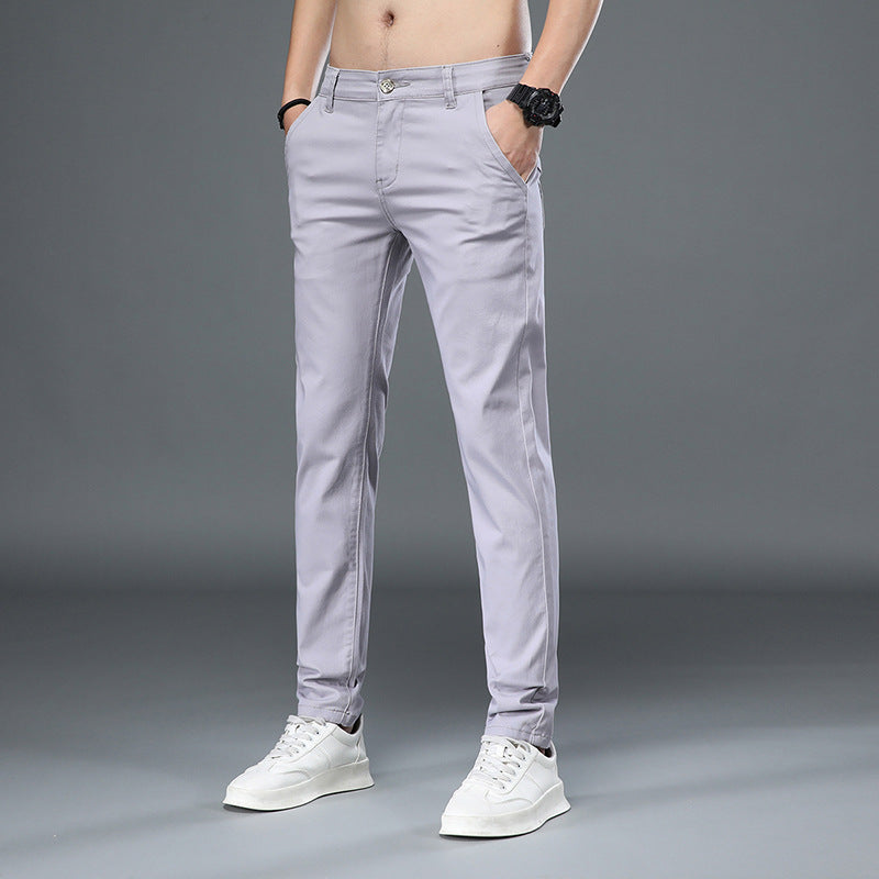 Pantalones de Traje de Pierna Recta para Hombre con Cierre de Cremallera Ideales para Primavera y Otoño