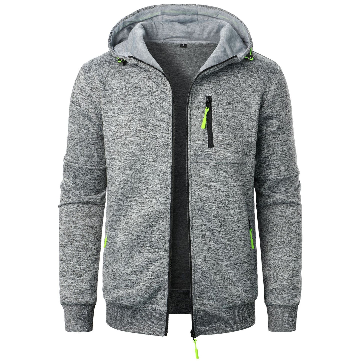 Cárdigan Jacquard con Capucha para Hombre, Ideal para Otoño