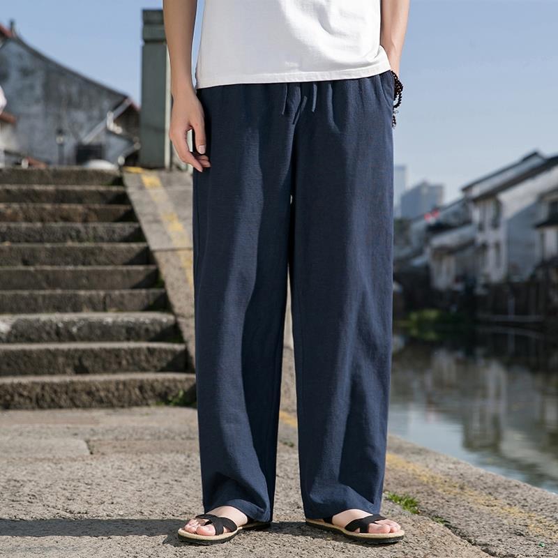 Pantalones Holgados de Lino y Algodón para Hombre, Ideales para Primavera