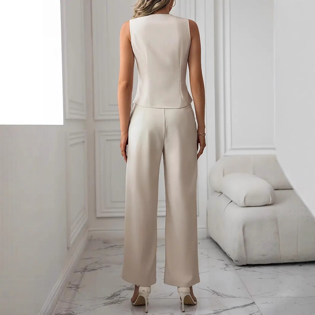 Chaleco sin mangas y conjunto de pantalones | Ideal para primavera y verano