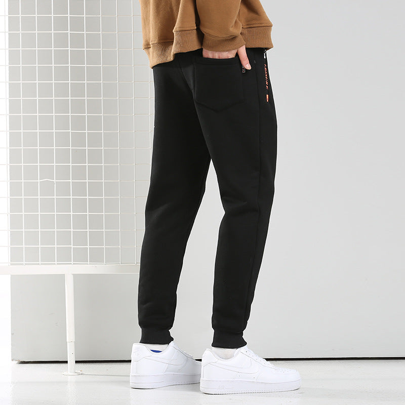 Pantalones de Algodón Forrados con Fleece para Hombre, Ideales para el Invierno