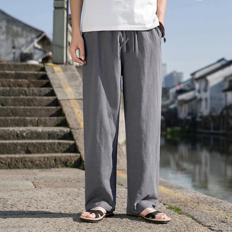 Pantalones Holgados de Lino y Algodón para Hombre, Ideales para Primavera