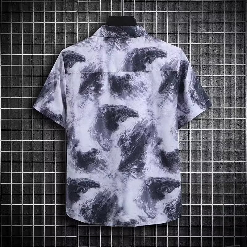 Conjunto de Playa de Dos Piezas para Hombre de Secado Rápido con Estampado Floral Ideal para el Verano