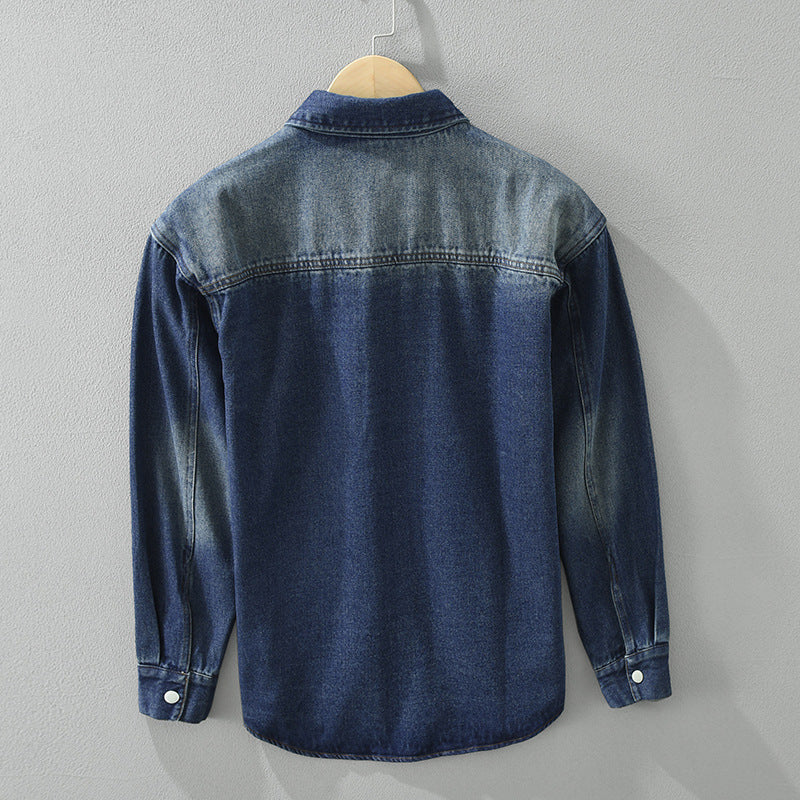 Chaqueta holgada de algodón puro con diseño en color sólido | Ideal para primavera y otoño