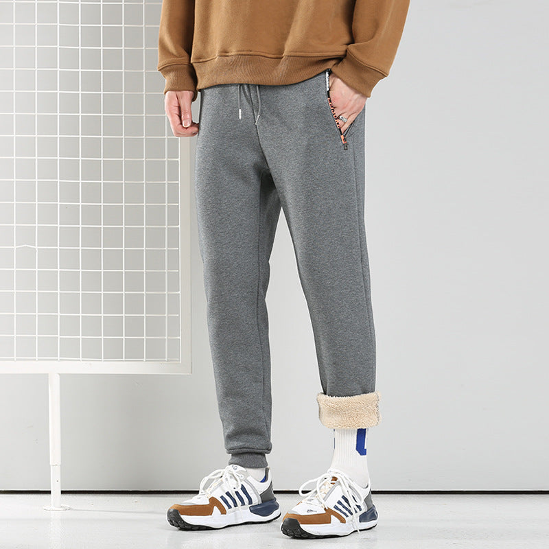Pantalones de Algodón Forrados con Fleece para Hombre, Ideales para el Invierno