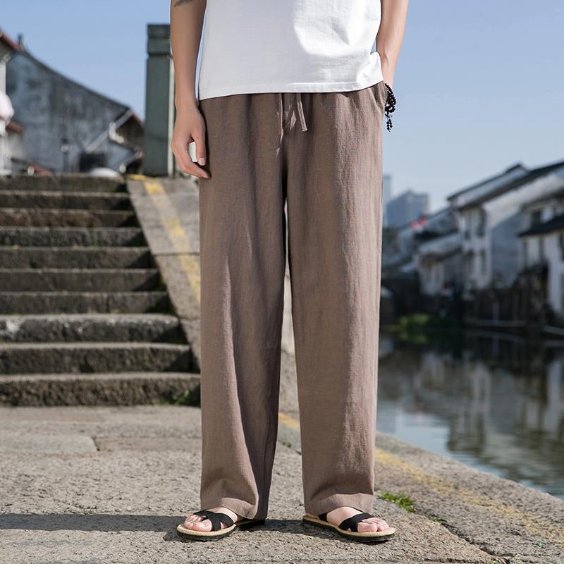 Pantalones Holgados de Lino y Algodón para Hombre, Ideales para Primavera