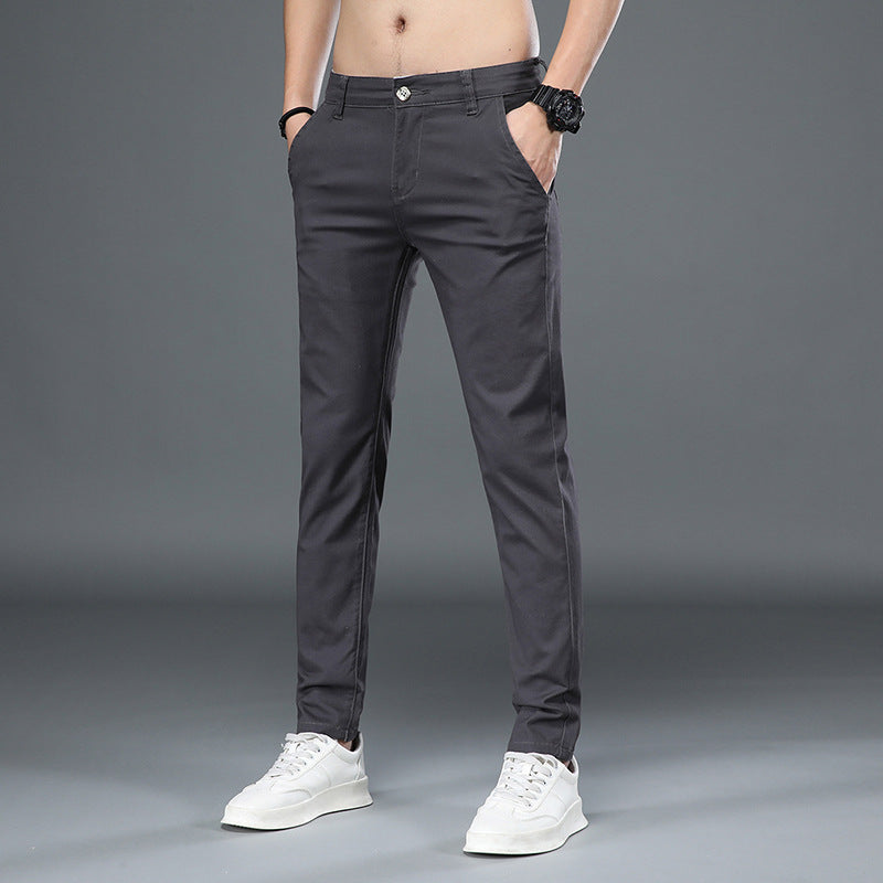 Pantalones de Traje de Pierna Recta para Hombre con Cierre de Cremallera Ideales para Primavera y Otoño