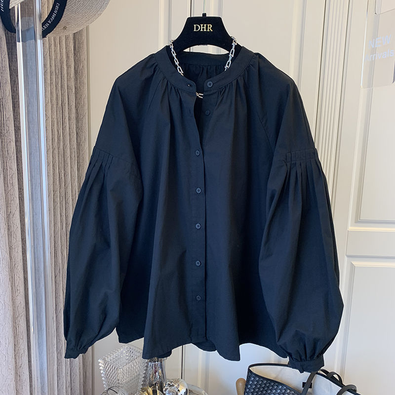 Blusa Plisada con Cuello en V y Mangas Farol | Ideal para Primavera