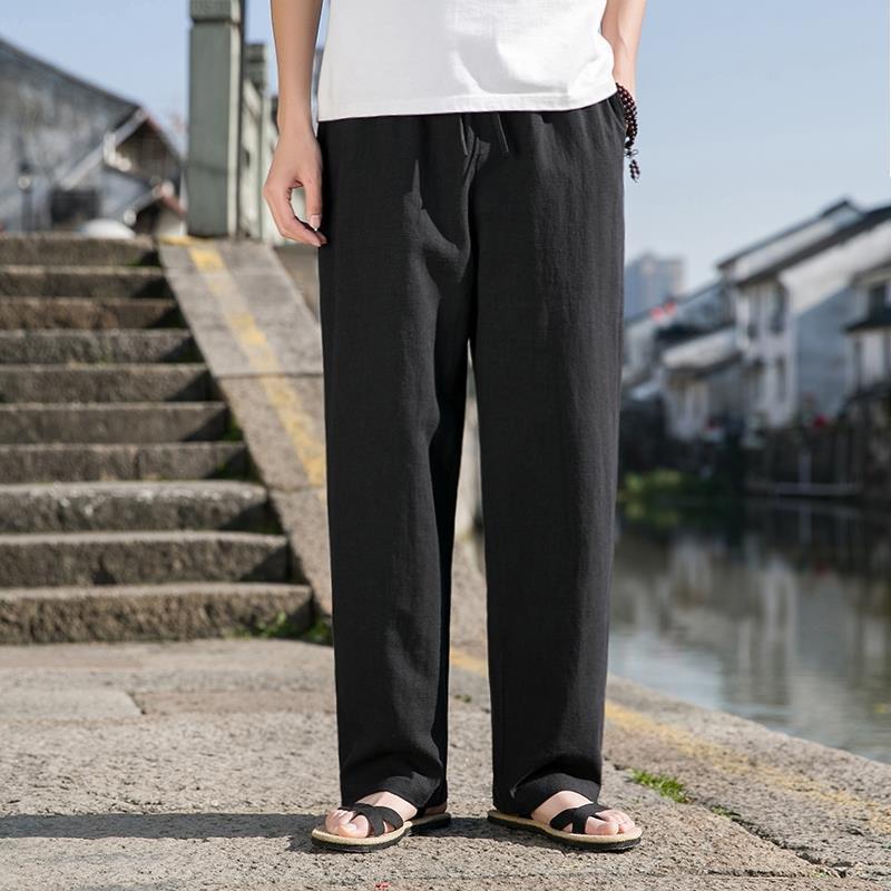 Pantalones Holgados de Lino y Algodón para Hombre, Ideales para Primavera