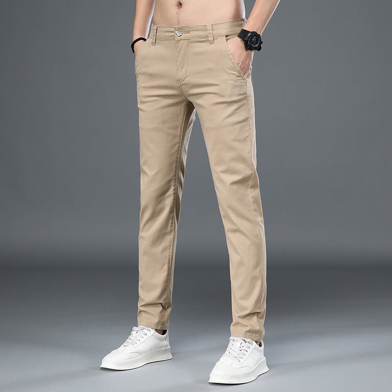 Pantalones de Traje de Pierna Recta para Hombre con Cierre de Cremallera Ideales para Primavera y Otoño