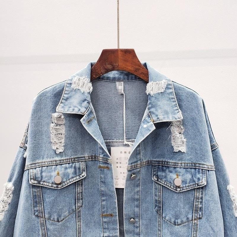 Chaqueta de Mezclilla Desgastada | Ideal para Primavera y Otoño