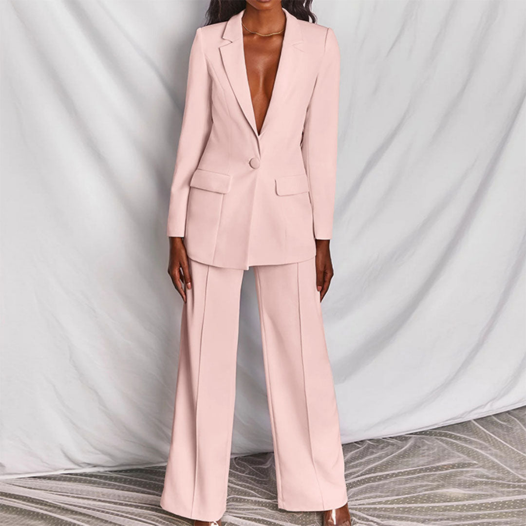 Conjunto de Blazer y Pantalón para Mujer | Ideal para Primavera y Otoño