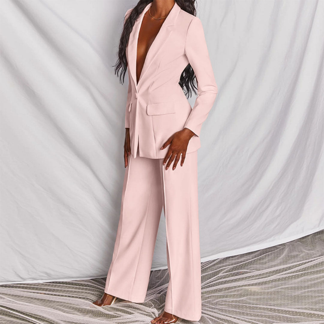 Conjunto de Blazer y Pantalón para Mujer | Ideal para Primavera y Otoño