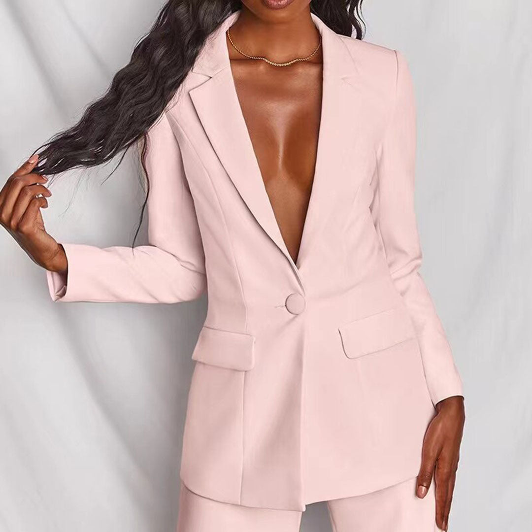 Conjunto de Blazer y Pantalón para Mujer | Ideal para Primavera y Otoño