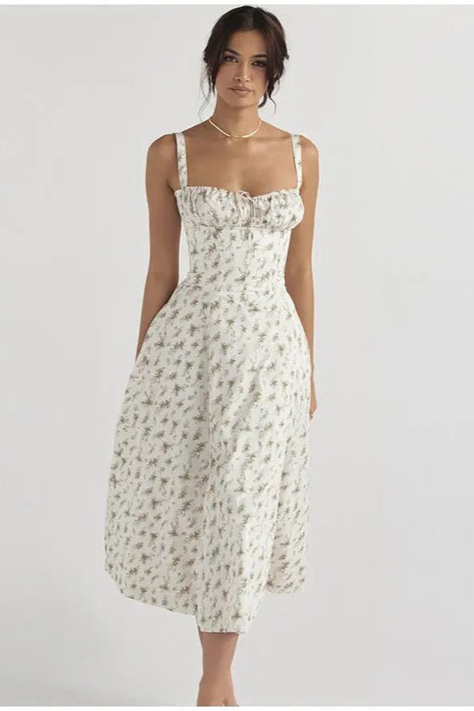 Vestido Midi con Corsé y Cordones | Ideal para Primavera y Verano
