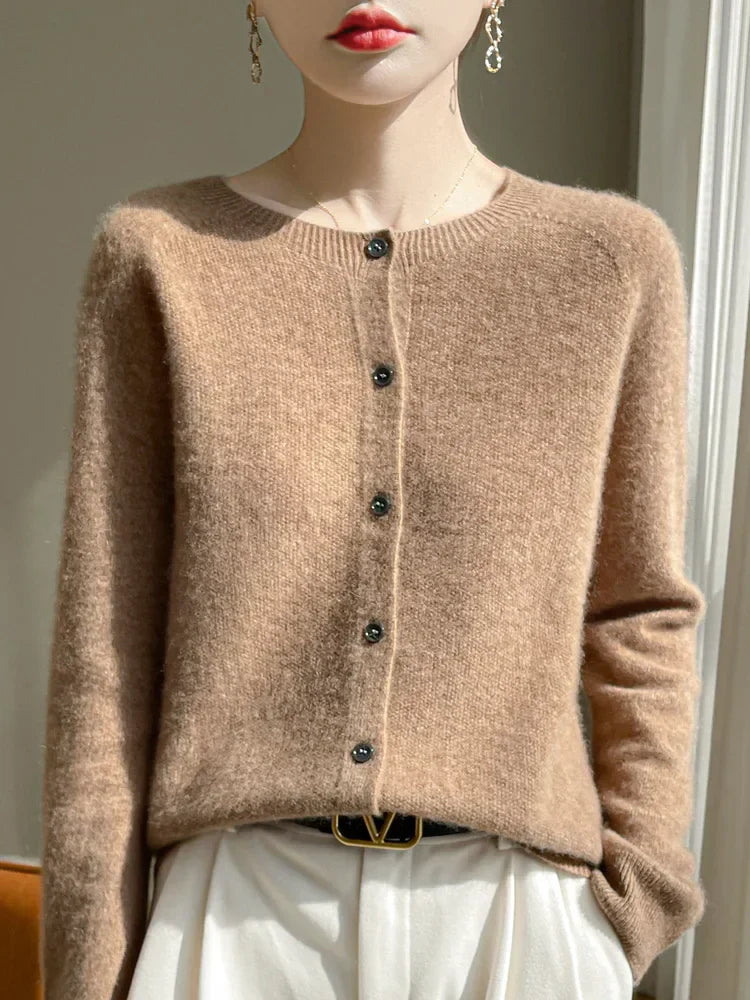 Cárdigan de punto mezcla de lana I Ideal para otoño e invierno