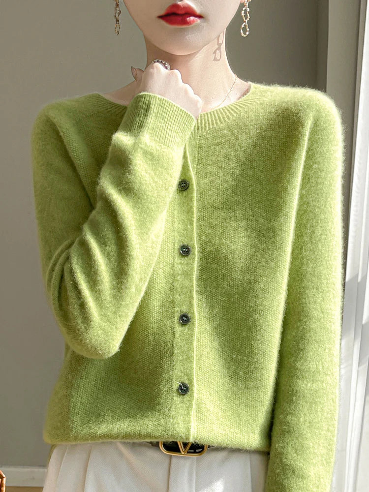 Cárdigan de punto mezcla de lana I Ideal para otoño e invierno