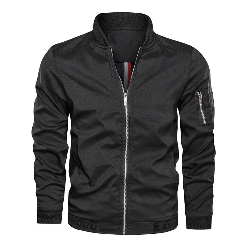 Chaqueta Bomber Ligera para Hombre con Cremallera y Puños Elásticos I Ideal para Primavera y Otoño