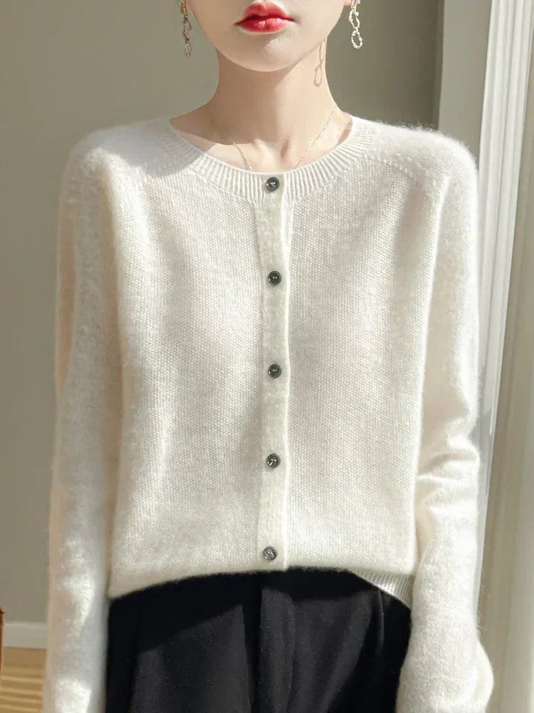 Cárdigan de punto mezcla de lana I Ideal para otoño e invierno