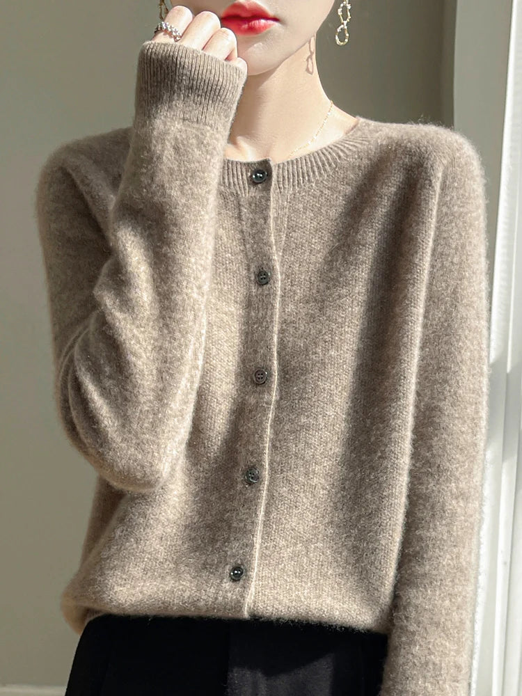 Cárdigan de punto mezcla de lana I Ideal para otoño e invierno