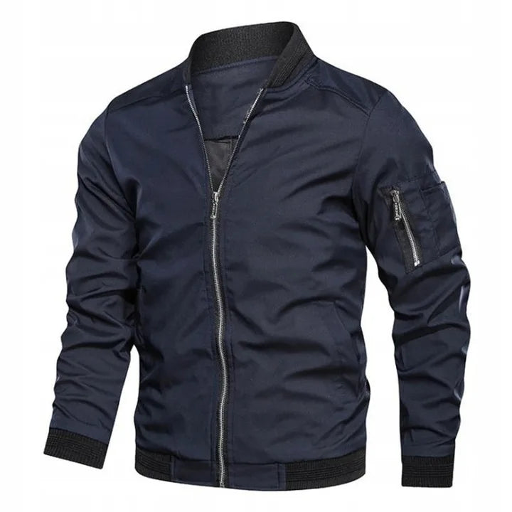 Chaqueta Bomber Ligera para Hombre con Cremallera y Puños Elásticos I Ideal para Primavera y Otoño