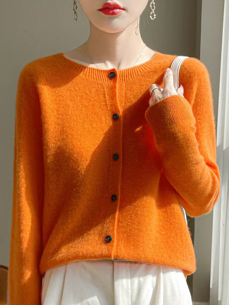 Cárdigan de punto mezcla de lana I Ideal para otoño e invierno