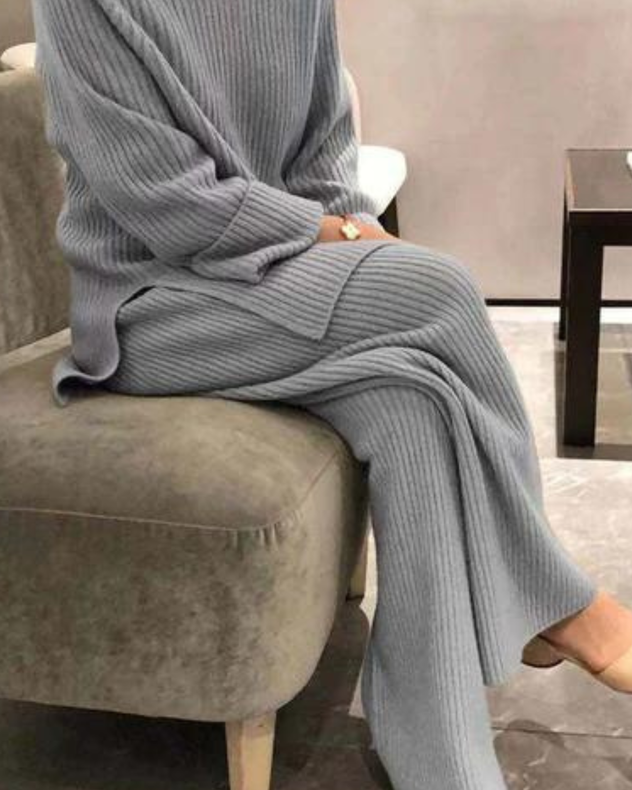 Conjunto de Suéter y Pantalón de Punto con Ajuste Relajado | Ideal para Primavera y Otoño