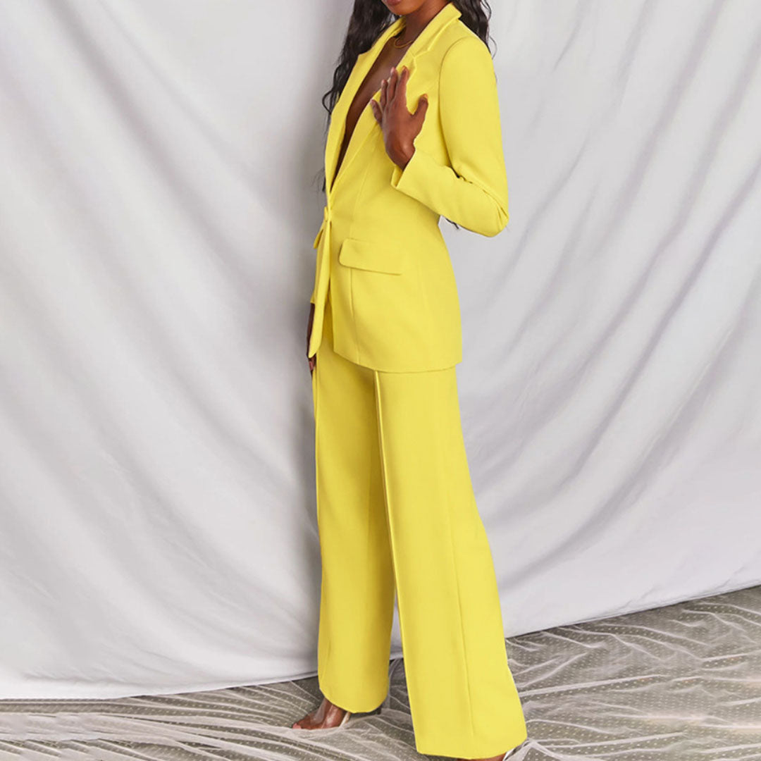 Conjunto de Blazer y Pantalón para Mujer | Ideal para Primavera y Otoño