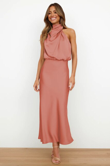 Vestido midi con cinturón para cóctel | Ideal para primavera y otoño